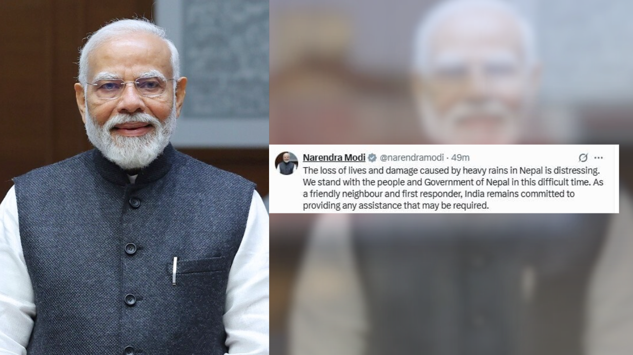 भारतीय प्रधानमन्त्री मोदी भन्छन्ः भारी बर्षाले पुर्याएको क्षतिमा सहयोग गर्न चाहन्छौ